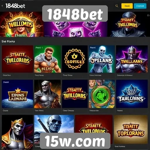 Variedade de jogos disponíveis no 1848bet